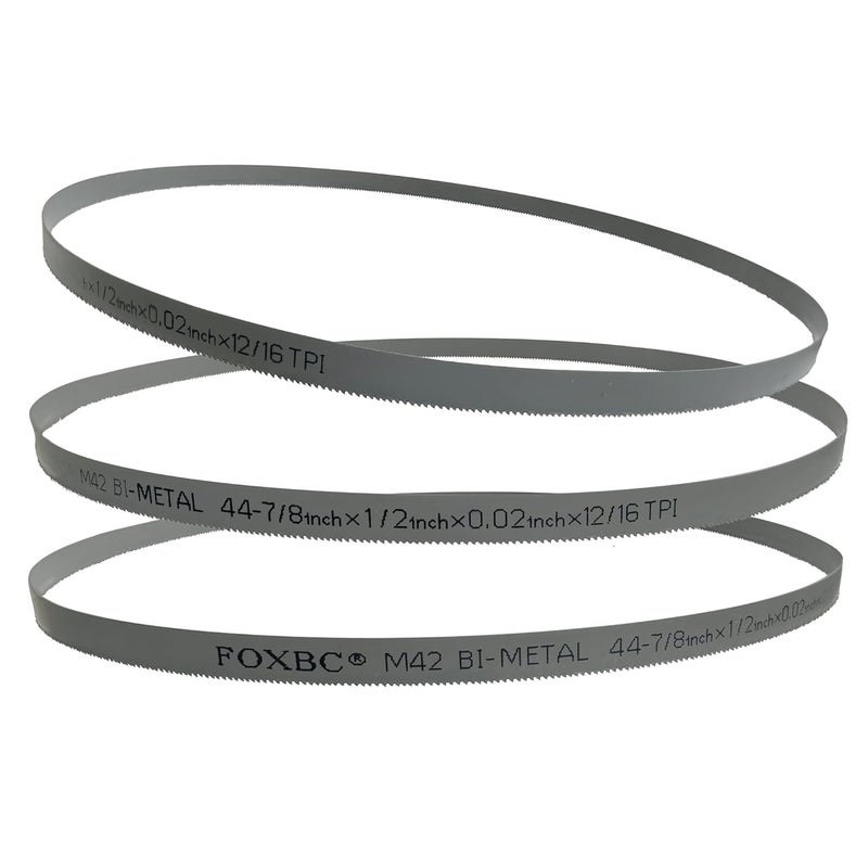 FOXBC 44-7/8-inch Bandsaw Blades 12/16 TPI, 44-7/8" x 1/2" x .020" 12/16 TPI, Replacement for DeWalt, Milwaukee Portable Band Saw, 3-Pack - Image 2